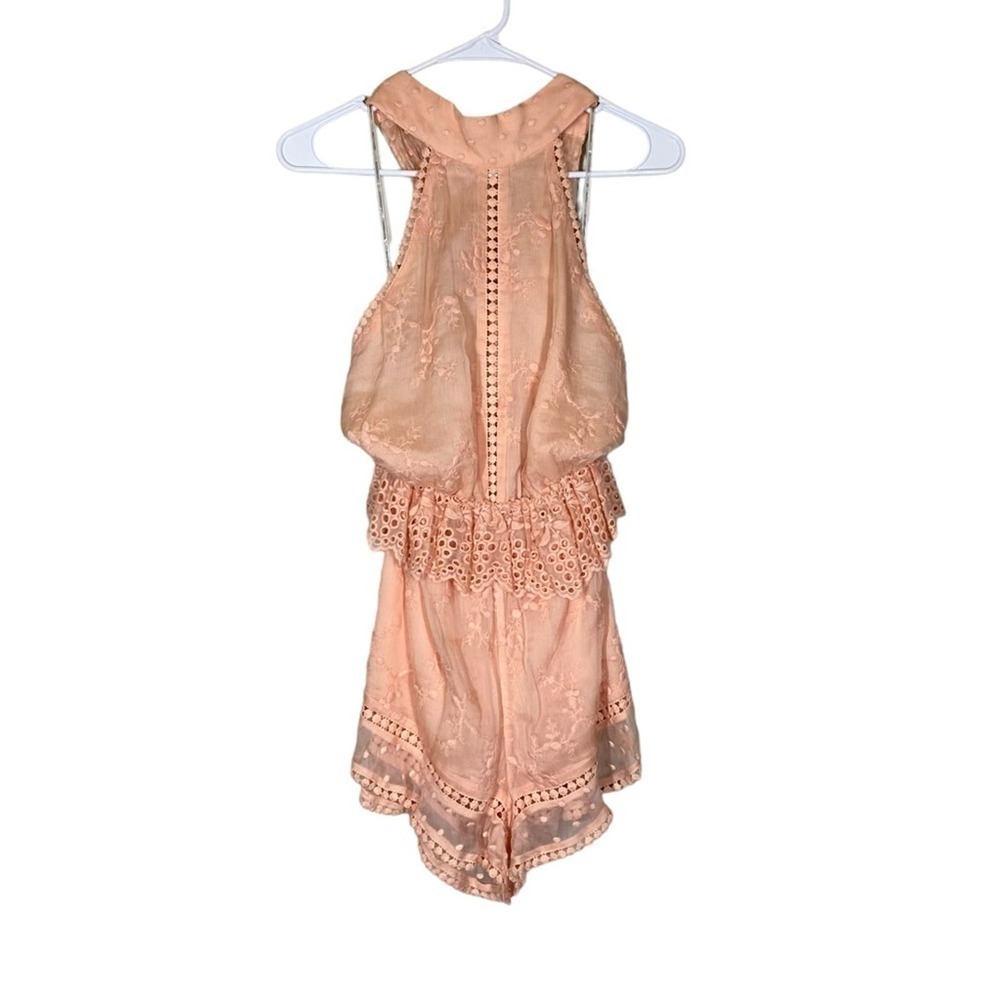 Zimmermann Peach Lace Jumpsuit